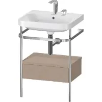 Duravit Möbelwaschtisch-Kombi Happy D.2 Plus 57,5x49cm, 2 HL, lei, m Kons, 1 Lad
