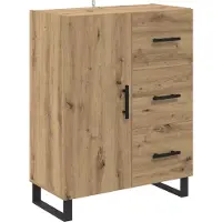 vidaXL Sideboard Artisan-Eiche 69,5 x 34 x 90 cm Verbundholz und Eisen