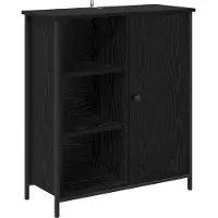 vidaXL Sideboard Schwarz Eichen-Optik 70 x 30 x 80 cm Holzwerkstoff