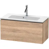 Duravit L-Cube Waschtischunterbau wandhängend, Compact, 1 Auszug, 820x400x391mm, LC615705555, Farbe: Eiche Marmoriert Dekor
