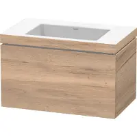 Duravit Waschtischunterschrank c-bonded L-Cube 80x48cm, o HL, Ei marm., 1 Ausz., wandhängend