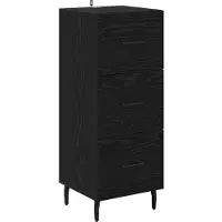 vidaXL Sideboard Schwarz Eichen-Optik 34 x 34,5 x 90 cm Holzwerkstoff