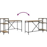 vidaXL Schreibtisch Artisan-Eiche Holzwerkstoff 135 x 50 x 90 cm