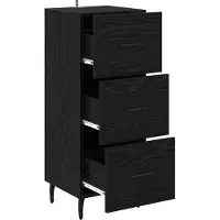 vidaXL Sideboard Schwarz Eichen-Optik 34 x 34,5 x 90 cm Holzwerkstoff