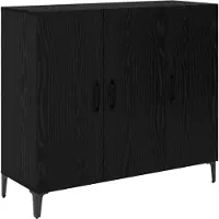 vidaXL Sideboard Schwarz Eichen-Optik 34 x 90 x 80 cm Holzwerkstoff