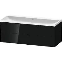 Duravit Möbel-Set L-Cube 120x48x48cm, o. Hahnl., sw hgl, 2 Schub.