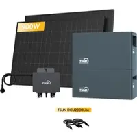 TSUN DCU2000Lite Solarspeicher für Balkonkraftwerke, mit 2 x 450W Bifaziale Solarmodule & 800W Mikro‐Wechselrichter. by Powerness - 4kWh / Powerness Express (Lieferzeit: 5-14 Werktage)