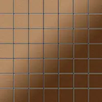 ALLOY Mosaik Fliese Massiv Metall Titan Gebürstet Kupfer 1,6mm Stark Attica-ti-ab 1 Paket mit 10 Matten 0,85 m2 Kupfer