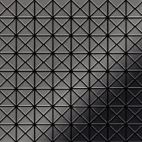 ALLOY Mosaik Fliese Massiv Metall Titan Hochglanz Dunkelgrau 1,6mm Deco-ti-sm 1 Paket mit 10 Matten 0,92 m2 Grau