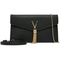 Valentino für Damen. VBS9XJ17 Umhängetasche mit schwarzem Metallic-Detail (OSFA), Lässig, Polyurethan