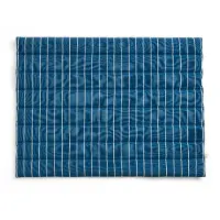 HAY - Outdoor Market Sofasitzkissen, blau mit beigen Streifen
