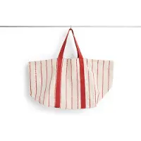 HAY - Outdoor Market Picnic Bag - Medium - Beige mit Roter Streife