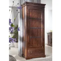 MASSIVMOEBEL24.DE MASSIVMOEBEL24 Schrank Akazie 80x40x193 nougat lackiert OXFORD #900
