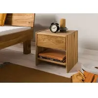 MASSIVMOEBEL24.DE Nachttisch Wildeiche 40x33x40 natur geölt TomMe #109