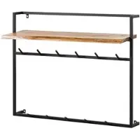 MASSIVMOEBEL24.DE Wandgarderobe Akazie 100x30x80 natur lackiert MELBOURNE #108