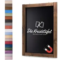 Die Kreidetafel Manufaktur Magnetische Kreidetafel - Magnettafel mit Holzrahmen / Kolonial 50x100cm