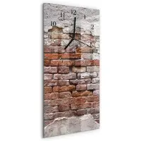 Tulup Glasuhr Wanduhr Küchenuhr Echt-Glas 30x60 Mauer Mehrfarbig