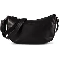 Green Burry GREENBURRY Leder Umhängetasche Fiorentina Half-Moon Bag Black schwarz