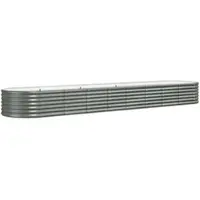 Furnicato Hochbeet Verzinkter Stahl 368x80x36 cm Grau