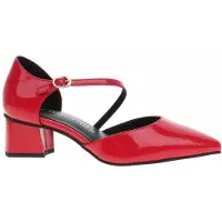 Marco Tozzi Damen Pumps spitze Riemchenpumps mit Blockabsatz 2-24406-46, Größe:39 EU, Farbe:Rot