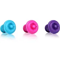 VacuVin Verschlusskappen Vacu Vin 3er Set Blau/Rosa/Lila