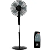 Grunkel FAN-B16ECOTIMER, Haushalts-Lamellenlüfter, Schwarz, Flur, 67,8 dB, 40 cm, 1060 - 1280 mm