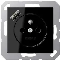 JUNG A1520F-18ASW Steckdose Frz/Belg mit USB Typ A