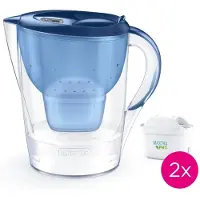 Brita Marella XL Filterkanne + 2 MaxtraPro PP-Filterkartuschen (3,5 l; blau)