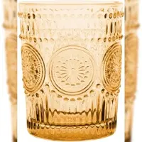 Casa Collection Set 3 orange Imperial-Gläser 330cc, hochwertiges farbiges Glas