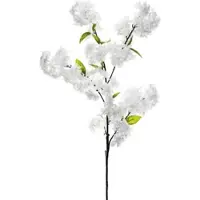 Party Deco 20x Künstliche Blume - Blühende Kirsche, 97 cm, weiß