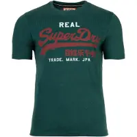 Superdry für Herren. M1012451A Klassisches T-shirt grün (XL), Lässig, Baumwolle, Kurzarm
