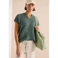 Cecil Kurzarmbluse Sommerbluse aus Leinenmix
