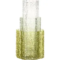 Hubsch Triple Vase, 3er-Set, grün/klar - HÜBSCH , Triple, Transparent, Glas