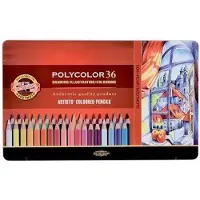 Koh-I-Noor Mehrfarbige Buntstifte, 36 Farben, Metallverpackung