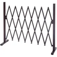 Décoshop26 - Scherengitter ausziehbares Tierschutzgitter braunes Aluminium Höhe 103 cm Breite 35-300 cm 04_0003378