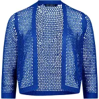 Betty Barclay Grobstrickjacke mit Lochmuster in Electric Blue | Gr.: 38