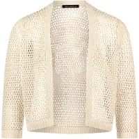 Betty Barclay Grobstrickjacke mit Lochmuster in beige | Gr.: 48