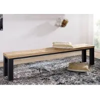 MASSIVMOEBEL24.DE Bank Wildeiche 160x35x45 natur geölt VILLANDERS #123