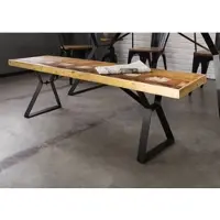 MASSIVMOEBEL24.DE Bank Altholz 150x40x45 mehrfarbig lackiert INDUSTRIAL #14