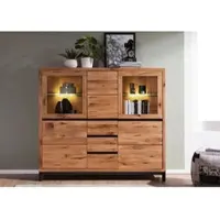 MASSIVMOEBEL24.DE Highboard Wildeiche 166x40x148 natur geölt VILLANDERS #107