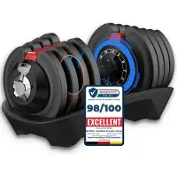 DH FitLife Verstellbare Kurzhantel - 1,5 bis 18 kg - Mit Ablagefläche für Krafttraining Damen und Herren - Mit Gewichtsscheiben - Für das Training - Variables Gewicht - 12-in-1