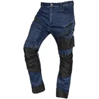 Neo Tools Spodnie robocze DENIM wzmocnienia Oxford granatowe rozmiar L
