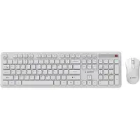 Gembird KBS-WPS-01-W, Volle Größe (100%), Kabellos, RF Wireless, QWERTY, Weiß, Maus enthalten