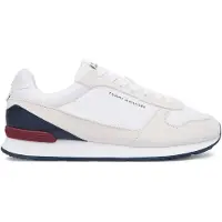 Tommy Hilfiger 8721386435812, Männlich, Erwachsener, Modische Sneakers, Weiß, Rot, Rwb, Schnürverschluss