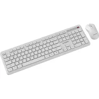 Gembird KBS-WPS-01-W, Volle Größe (100%), Kabellos, RF Wireless, QWERTY, Weiß, Maus enthalten