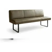 KAWOLA Esszimmerbank ELEEN Leder olivgrün 223cm