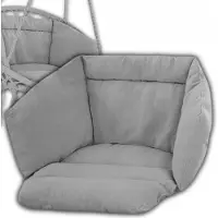 Omna | Kissen für Gartenschaukel "Storchennest" - 55 cm - Grau - Ergonomisch - Pflegeleicht