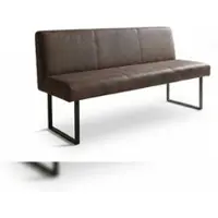KAWOLA Esszimmerbank ELEEN Leder dunkelbraun 123cm