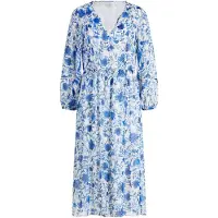 Vera Mont Sommerkleid im Boho Style in Blau/Weiß | Gr.: 42