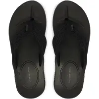 Tommy Hilfiger Zehentrenner "MOLDED PADDED HILFIGER B SANDAL" Strandschuh, Sommerschuh, Poolslide mit Kontrastbesatz
